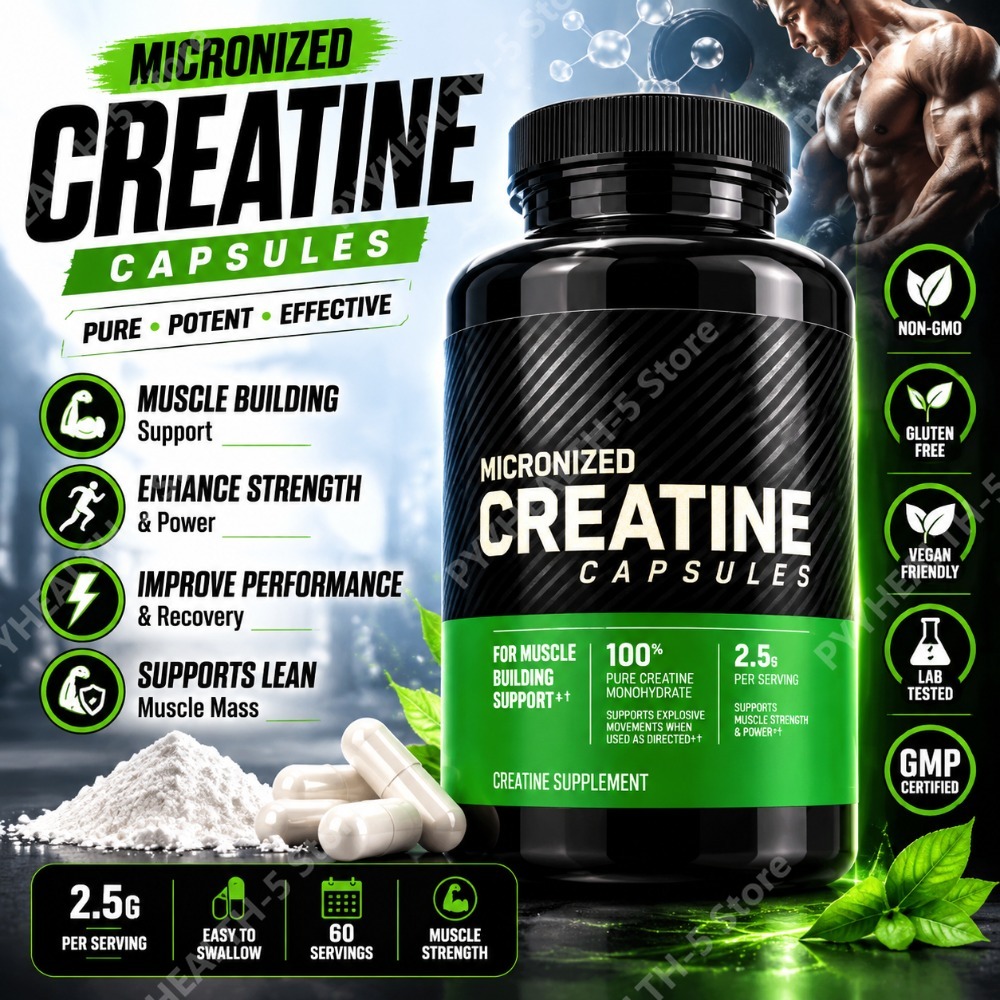 Nutrition Fitness - كبسولات الكرياتين 2.5 جرام للبالغين -