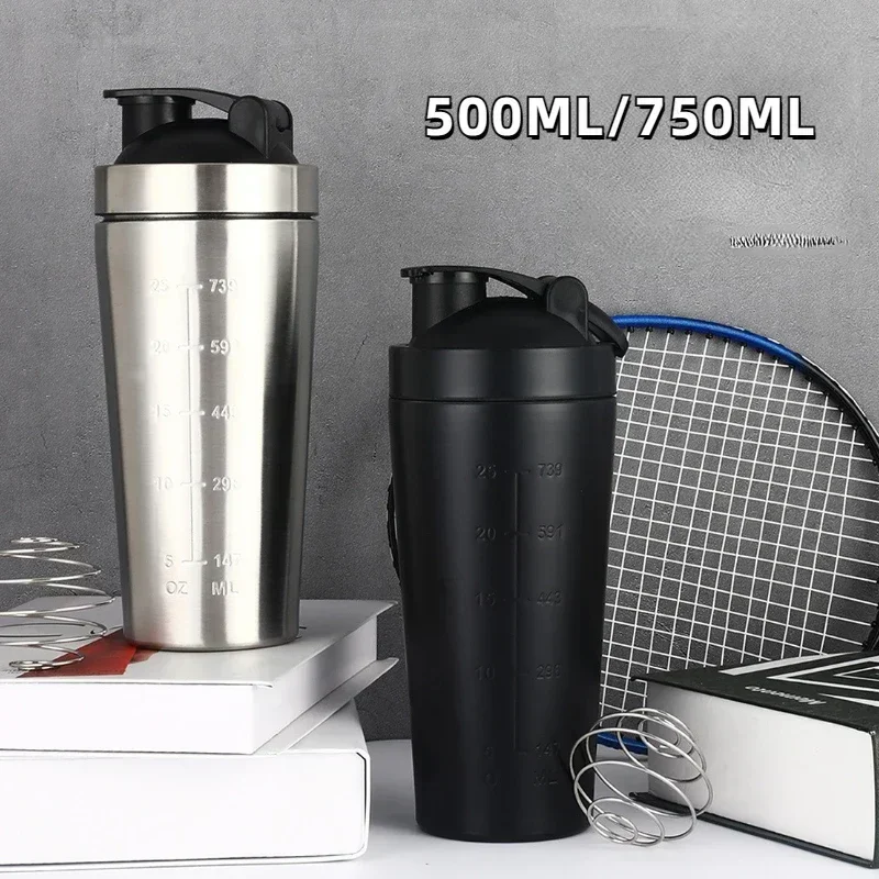 Nutrition Fitness - كوب خلط البروتين من الفولاذ المقاوم