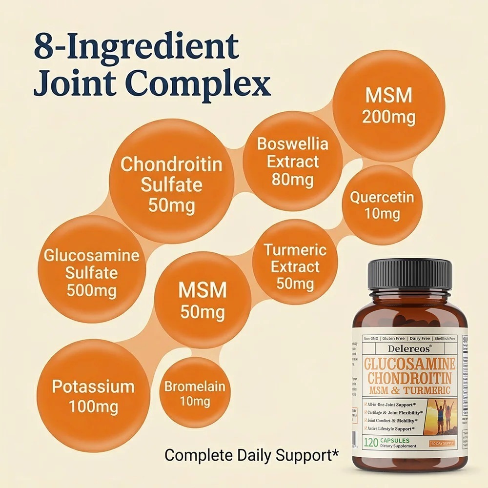 مكمل غذائي لدعم المفاصل يحتوي  - مراجعة Glucosamine Chondroitin Joint وسعره