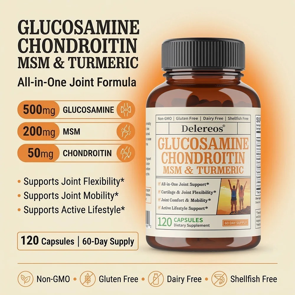 مكمل غذائي لدعم المفاصل يحتوي  - مراجعة Glucosamine Chondroitin Joint وسعره